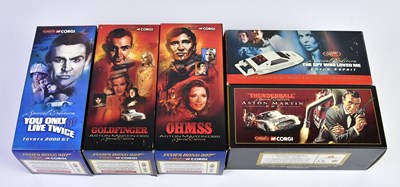 Lot 4702 - CORGI; a group of five Spy Guys boxed cars...