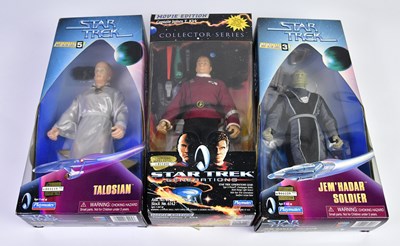 Lot 4660 - STAR TREK; a group of three Playmate figures...
