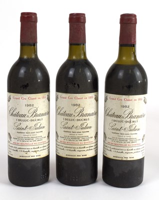 Lot 4296 - RED WINE; three bottles Château Branaire Duluc-...