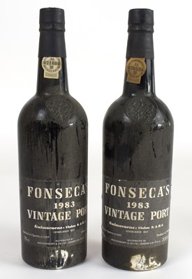 Lot 2788 - PORT; two bottles Fonseca's vintage port, 1983,...