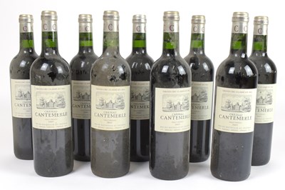 Lot 4295 - RED WINE; nine bottles Château Cantemerle Haut-...