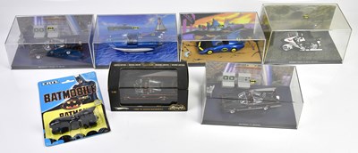 Lot 4644 - BATMAN; a group of five cased diecast vehicles...