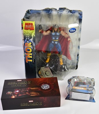 Lot 4646 - MARVEL; a Hasbro 'Thor' figure, a Diamond...