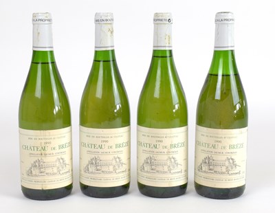 Lot 2871 - WHITE WINE; four bottles Château de Breze,...