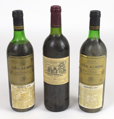 Lot 2840 - RED WINE; three mixed bottles, including a...