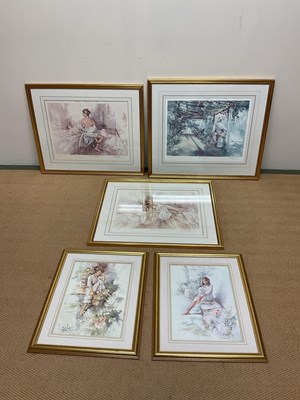 Lot 142 - GORDON KING; five framed prints, including...