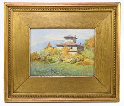 Lot 1046 - ERNEST BRIGGS; watercolour, Italian rural...