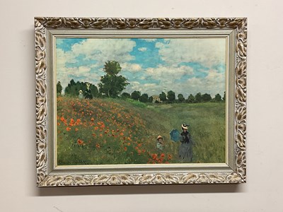 Lot 157 - CLAUDE MONET; print, 'The Poppies', 40 x 54cm,...