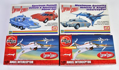 Lot 4680 - CAPTAIN SCARLET; two Airfix 'Angel Interceptor'...