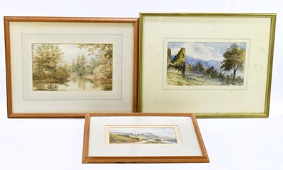 Lot 1029 - G. CARELLI; watercolour, 'An Irish Landscape',...