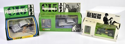 Lot 4668 - THE PROFESSIONALS; two Corgi Ford Capris, with...