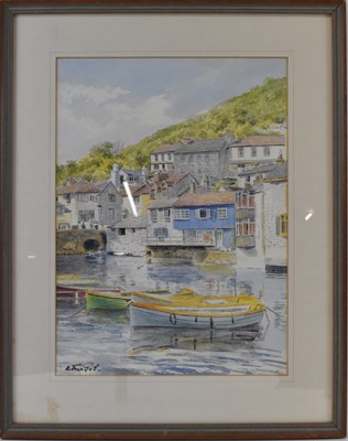 Lot 244 - ALBERT FRANKEL; watercolour, coastal scene,...