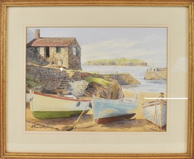 Lot 245 - ALBERT FRANKEL; watercolour, coastal scene,...