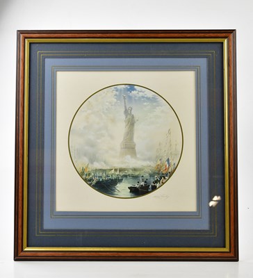 Lot 1540 - MELVYN BUCKLEY; watercolour, 'Statue of...