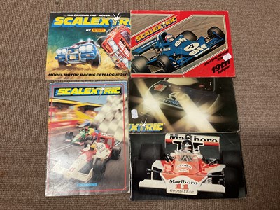Lot 4622 - SCALEXTRIC; a group of five retro catalogues.