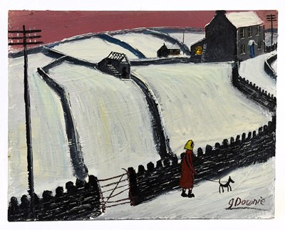 Lot 1309 - JAMES DOWNIE (born 1949); oil on board,...
