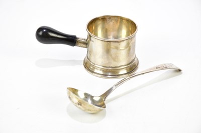 Lot 1038 - A George V hallmarked silver spoon warmer,...