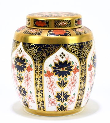 Lot 716 - ROYAL CROWN DERBY; a ginger jar and cover in...