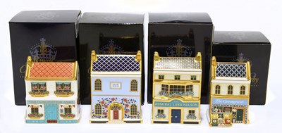 Lot 1248 - ROYAL CROWN DERBY; four paperweights...