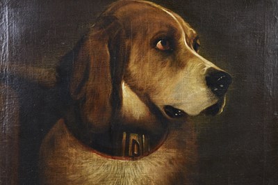 Lot 42 - W MITCHELL; oil on canvas, 'Odin, Landseer's...