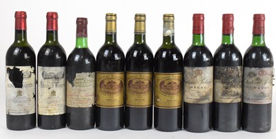 Lot 4325 - RED WINE; nine mixed bottles, including three...
