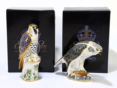 Lot 675 - ROYAL CROWN DERBY; two animal form...