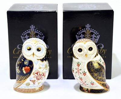 Lot 710 - ROYAL CROWN DERBY; two animal form...
