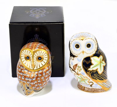 Lot 676 - ROYAL CROWN DERBY; two animal form...