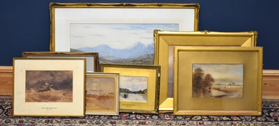 Lot 1468 - G BENTLEY; watercolour, rural landscape,...