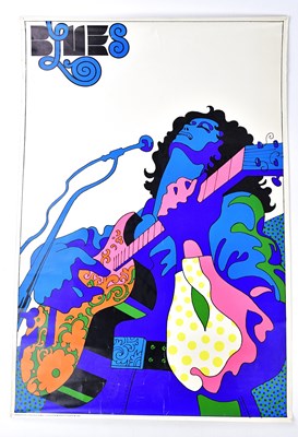 Lot 436 - A late 1960's "BLUE" psychedelic poster, 92 x...