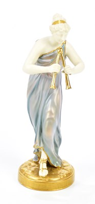 Lot 1270 - ROYAL WORCESTER; a blush ivory figure of...