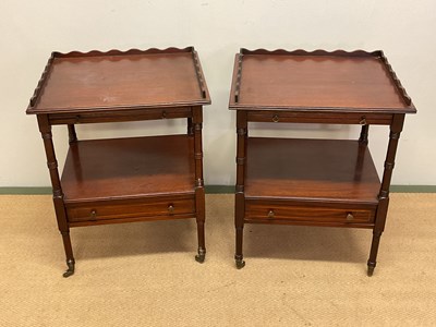 Lot 541 - A pair of reproduction Edwardian side tables...