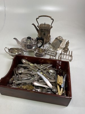 Lot 283 - A quantity of various silver plated items...