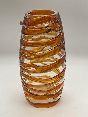 Lot 404 - An Italian Venetian glass pendant light shade,...