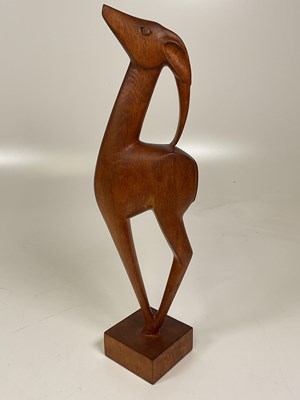 Lot 263 - A mid 20th century teak sculpture of a...