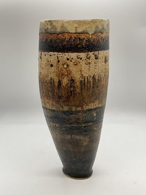 Lot 236 - A studio pottery vase of irregular form, with...
