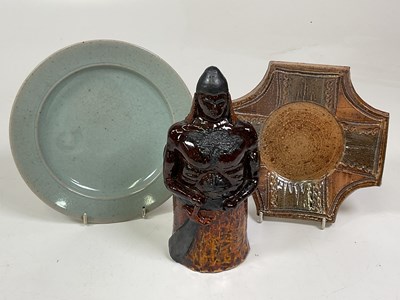 Lot 239 - Three studio pottery pieces comprising of a...