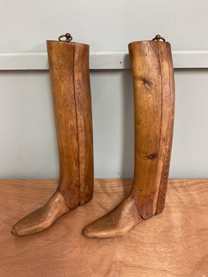 Lot 8 - A pair of vintage wooden boot trees.