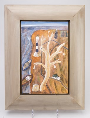 Lot 524 - SARAH LORD; oil on gesso on board, 'Dungeness',...