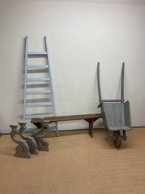 Lot 437 - A collection of rustic wooden items including...