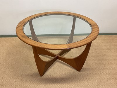 Lot 491 - G PLAN; a glass top coffee table, height 46cm,...