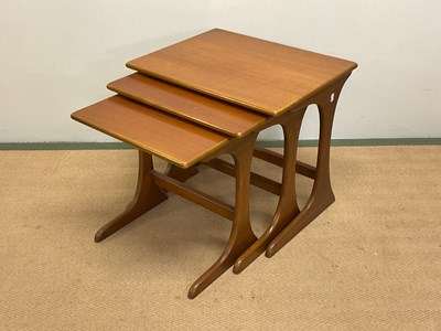 Lot 532 - A nest of three occasional tables, height 49cm,...