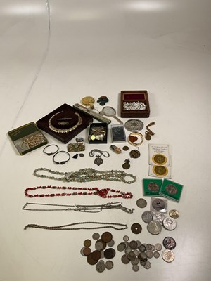 Lot 371 - A collection of costume jewellery together...