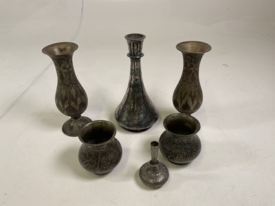 Lot 259 - A collection of Indian Bidriware including...