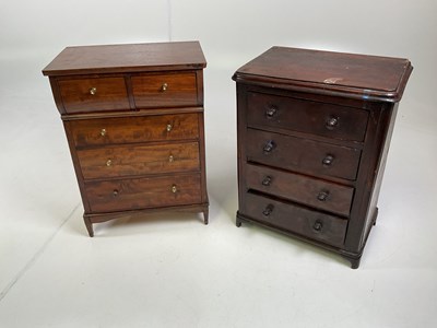 Lot 552 - Two miniature chests of drawers, height 40cm,...