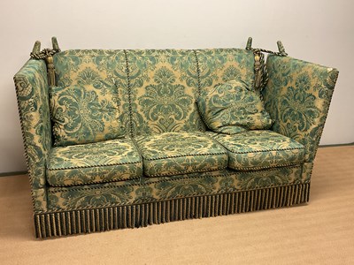 Lot 464 - A Liberty drop-end sofa, height 104cm, width...