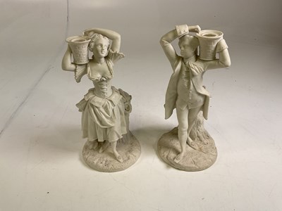 Lot 189 - A pair of Parian ware figures, possibly...