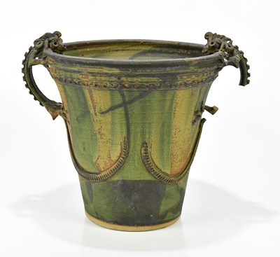 Lot 1230 - JOHN BROOKE STEEL; a Studio Pottery twin...
