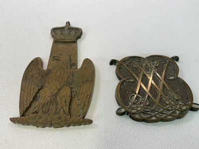 Lot 60 - BONAPARTE INTEREST; a large pair of brass...