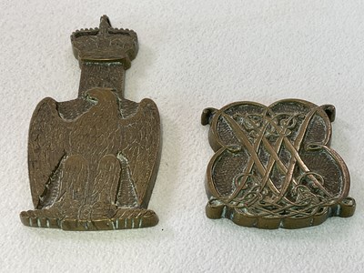 Lot 61 - BONAPARTE INTEREST; a small pair of brass...